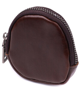 Небольшой кошелек для монет из натуральной кожи Vintage sale_15101 Коричневый фото, картинка, изображение