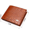 Фактурний чоловічий гаманець без застібки горизонтального формату з натуральної шкіри з тисненням під крокодила CANPELLINI 21761