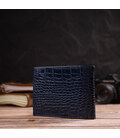 Красивий горизонтальний чоловічий гаманець середнього розміру з натуральної шкіри з тисненням під крокодила CANPELLINI 21861 Син