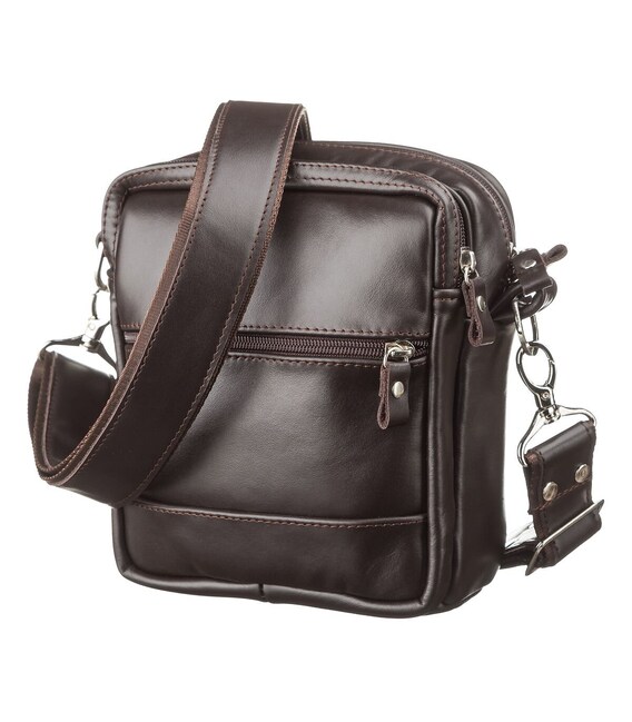 Сумка мужская SHVIGEL 11125 кожаная Коричневая фото, картинка, изображение