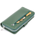 Вертикальный вместительный кошелек из кожи унисекс ST Leather 19304 Зеленый фото, картинка, изображение