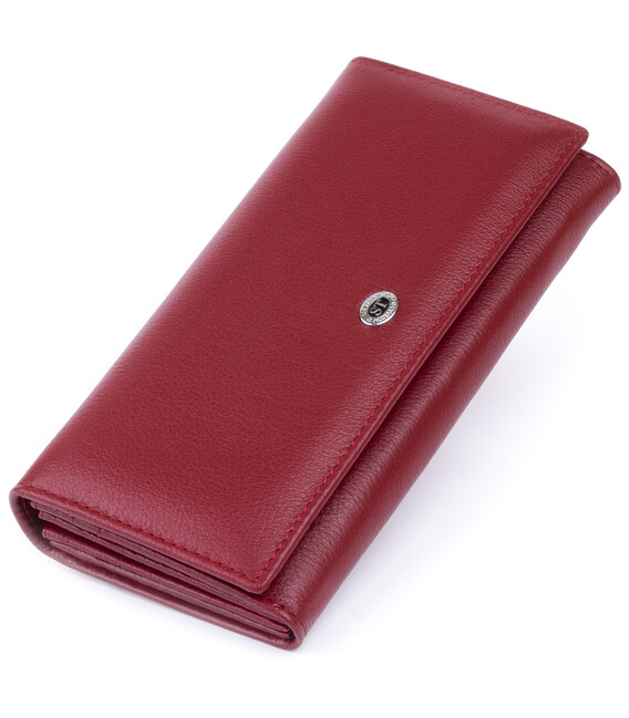 Кошелек на магнитах с клапаном женский ST Leather 19244 Бордовый фото, картинка, изображение