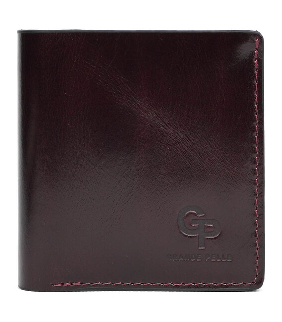 Портмоне Lettera з монетницею, бордовий Алькор Grande Pelle 537361 картинка, зображення, фото