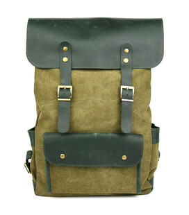 Рюкзак для ноутбука з канвас та крейзі хорс REH-9001-4lx бренду TARWA картинка, зображення, фото