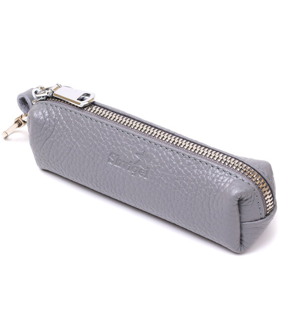 Модная кожаная ключница Shvigel 16543 Серый фото, картинка, изображение