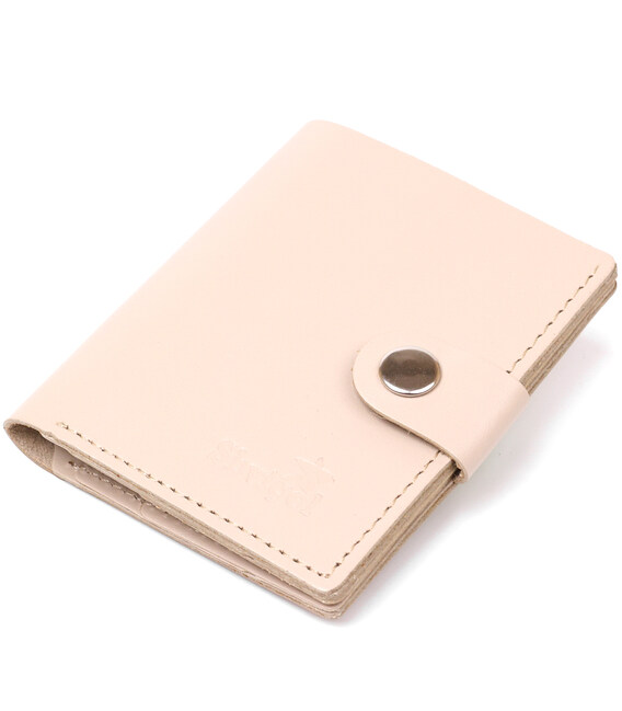 Классическое кожаное портмоне Shvigel 16510 Бежевый фото, картинка, изображение