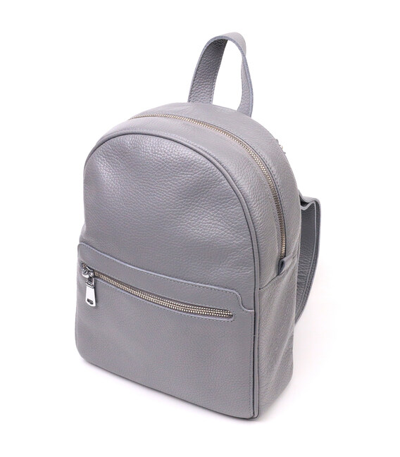 Кожаный женский рюкзак из натуральной кожи Shvigel 16308 Серый фото, картинка, изображение