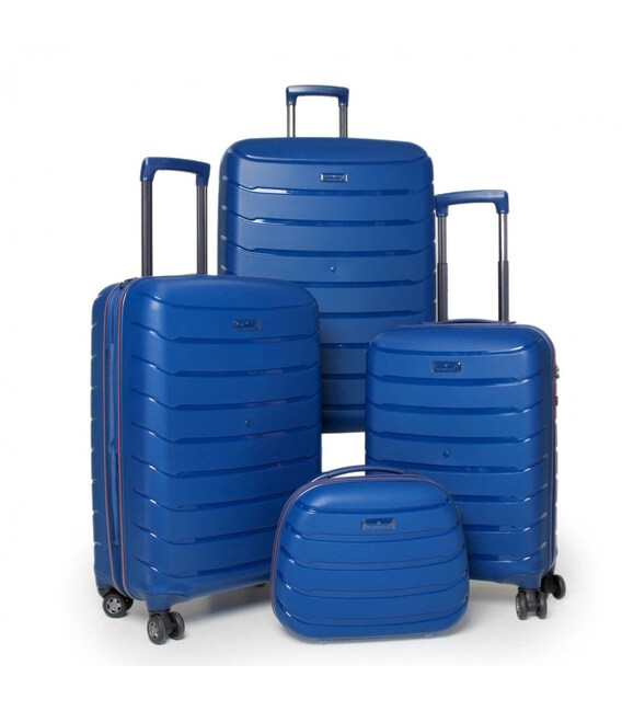 Набор Чемоданов Snowball 61303 3 в 1 + кейс синий фото, картинка, изображение