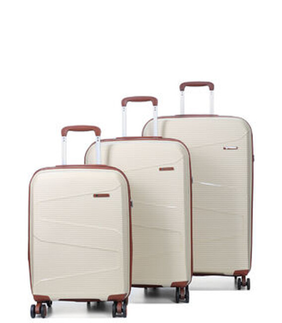 Набір валіз Airtex 293 Worldline бежевий - картинка, зображення, фото валізи