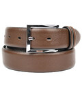 Ремінь зі шкіри оленя 35мм коричневий, класична пряжка st228333 фото, картинка, изображение