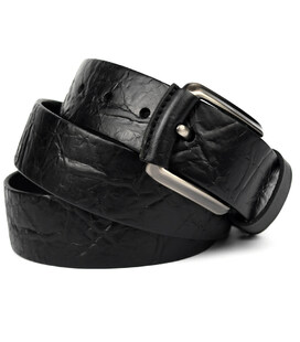 Ремінь із шкіри буйвола фактурний st044612 чорний 40мм фото, картинка, изображение