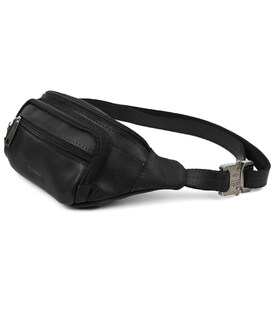 Бананка шкіряна, сумка напоясна чорний крейзі хорс TARWA RA-7218-3md картинка, зображення, фото