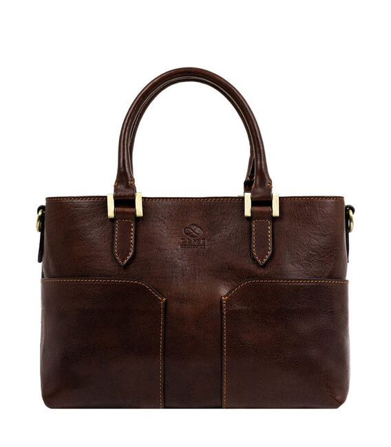 Жіноча шкіряна сумка через плече - Camilla - Шоколадно-коричневий матовий колір - Time Resistance 5240001 картинка, зображення, 