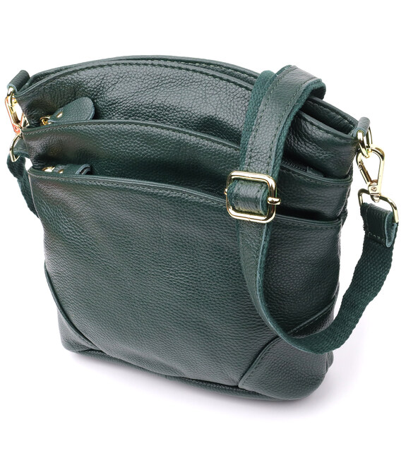 Компактная женская сумка из натуральной кожи sale_15120 Vintage Зеленый фото, картинка, изображение