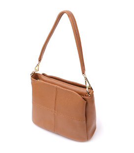 Практичная женская сумка на три отделения из натуральной кожи sale_15123 Vintage Рыжий фото, картинка, изображение