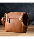 Практичная женская сумка на три отделения из натуральной кожи sale_15123 Vintage Рыжий фото, картинка, изображение