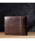 Горизонтальний стильний гаманець з натуральної шкіри Vintage 22888 Коричневий картинка, зображення, фото