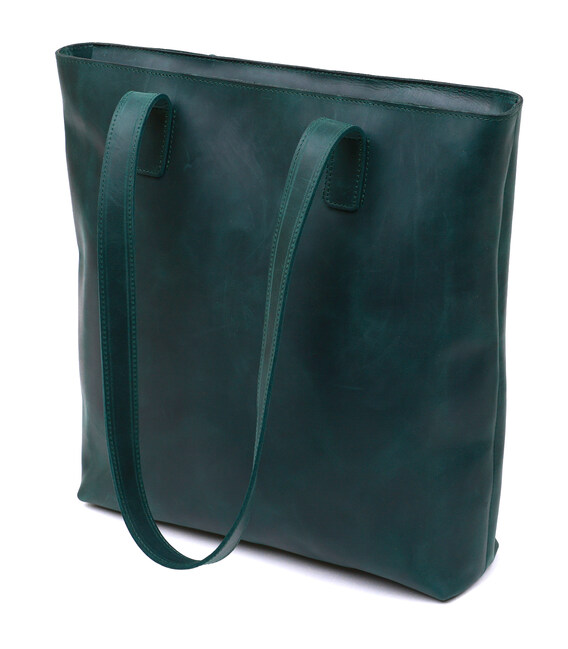 Кожаная винтажная женская сумка Shvigel 16351 Зеленый фото, картинка, изображение