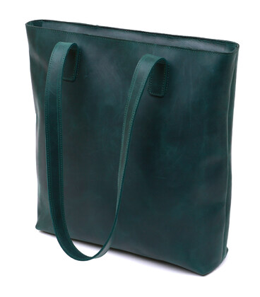 Кожаная винтажная женская сумка Shvigel 16351 Зеленый фото, картинка, изображение