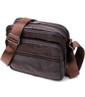 Горизонтальна зручна сумка з ручкою для чоловіків з натуральної шкіри Vintage 22940 Коричневий картинка, зображення, фото