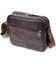 Горизонтальная удобная сумка с ручкой для мужчин из натуральной кожи Vintage 22940 Коричневый фото, картинка, изображение