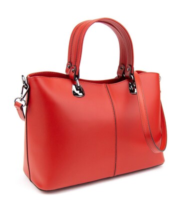 Красная кожаная сумка средних размеров Firenze Italy F-IT-7627R фото, картинка, изображение