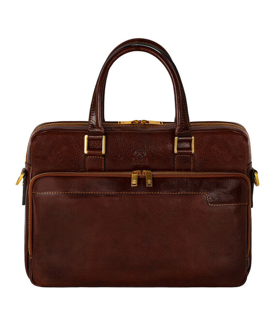 Шкіряний портфель для ноутбука Orlando - коричневий колір Time Resistance 5196701 фото, картинка, изображение