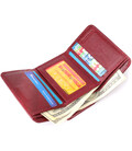 Компактный кошелек удобного формата из натуральной кожи ST Leather 23077 Бордовый фото, картинка, изображение