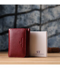 Компактний гаманець зручного формату із натуральної шкіри ST Leather 23077 Бордовий картинка, зображення, фото