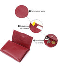 Миниатюрный женский кошелек из натуральной кожи ST Leather 23082 Бордовый фото, картинка, изображение