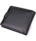 Классический мужской бумажник горизонтального формата из натуральной кожи ST Leather 23094 Черный фото, картинка, изображение