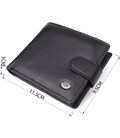Классический мужской бумажник горизонтального формата из натуральной кожи ST Leather 23094 Черный фото, картинка, изображение