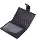 Компактный мужской бумажник вертикального формата из натуральной кожи ST Leather 23095 Черный фото, картинка, изображение