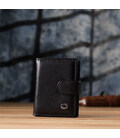 Компактный мужской бумажник вертикального формата из натуральной кожи ST Leather 23095 Черный фото, картинка, изображение