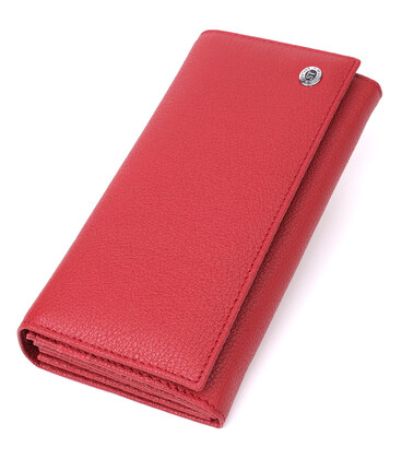 Женский вместительный кошелек из натуральной кожи ST Leather 23096 Красный фото, картинка, изображение