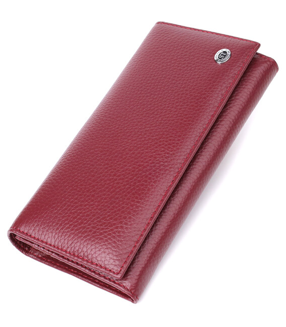 Практичный кошелек для женщин из натуральной кожи ST Leather 23098 Бордовый фото, картинка, изображение