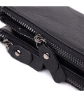 Практичний шкіряний гаманець на три відділення ST Leather 23111 Чорний картинка, зображення, фото