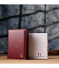 Красивая обложка на паспорт универсального формата из натуральной кожи ST Leather 23079 Бордовый фото, картинка, изображение
