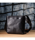 Красивая сумка через плечо для мужчин из натуральной кожи GRANDE PELLE 22883 Черная фото, картинка, изображение
