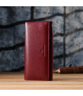 Элегантный кошелек у два сложения из натуральной кожи ST Leather 23065 Бордовый фото, картинка, изображение