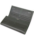 Стильный кошелек у два сложения из натуральной кожи ST Leather 23066 Зеленый фото, картинка, изображение