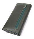 Горизонтальный кошелек у два сложения из натуральной кожи ST Leather 23067 Зеленый фото, картинка, изображение