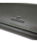 Горизонтальный кошелек у два сложения из натуральной кожи ST Leather 23067 Зеленый фото, картинка, изображение