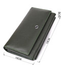 Горизонтальный кошелек с карманом для телефона из натуральной кожи ST Leather 23068 Зеленый фото, картинка, изображение