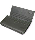 Горизонтальный кошелек с карманом для телефона из натуральной кожи ST Leather 23068 Зеленый фото, картинка, изображение
