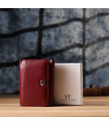 Компактный женский кошелек из натуральной кожи ST Leather 23073 Бордовый фото, картинка, изображение