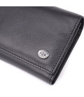 Солидный женский кошелек из натуральной кожи ST Leather 23088 Черный фото, картинка, изображение