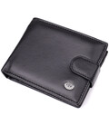 Вместительный мужской бумажник горизонтального формата из натуральной кожи ST Leather 23090 Черный фото, картинка, изображение