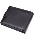 Вместительный мужской бумажник горизонтального формата из натуральной кожи ST Leather 23090 Черный фото, картинка, изображение