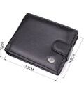 Вместительный мужской бумажник горизонтального формата из натуральной кожи ST Leather 23090 Черный фото, картинка, изображение